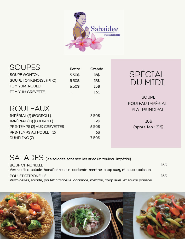 menu sabaidee 2025 recto