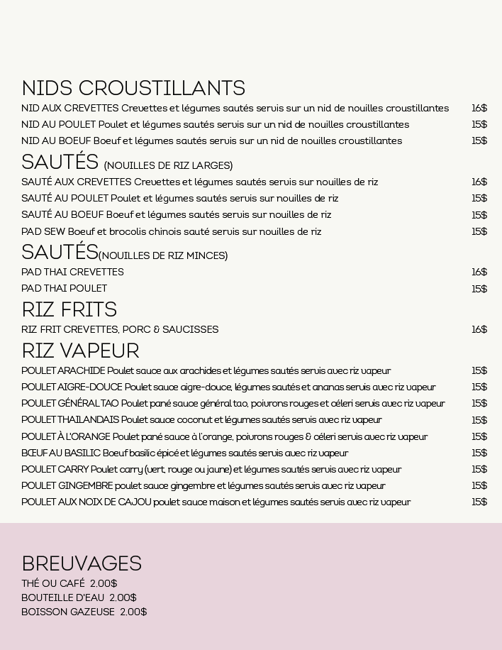 menu sabaidee 2025 verso